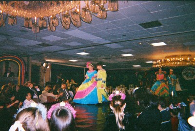 Christopher was a Duke this year....here he is escorting his maid.